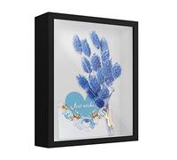 Cadre Photo 3D à Remplir, 22x27cm Cadre de Boîte D'Ombre, Cadre 3D Profond,Cadre en Bois avec Profondeur,Cadre D'Objet,Cadre Vitrine Profond pour Médailles,Billets, Fleurs,Souvenirs, Photos,Noir (5cm)