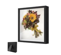 Cadre Photo 3D, Cadre D'objet en DIY pour Déco à Remplir 20 x 25 cm, avec Plaque Acrylique Transparente, 3D Carré Boîte Vitrine Profondeur 3cm, pour Souvenirs, Cadeau de Mariage(Noir)