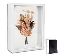 Cadre Photo 3D, Cadre Photo Profond à Remplir 10 x 15 cm, avec Plaque Acrylique Transparente, Cadre Objet 3D Profond 3cm, Cadre Stéréoscopique Carré, pour Les Bouquets, Les Décorations DIY, Mariages