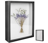 Cadre Photo 3D, Cadre Photo Profond à Remplir 21 x 30 cm, avec Plaque Acrylique Transparente, Cadre Objet 3D Profond 3cm, Cadre Stéréoscopique Carré, pour Les Fleurs, Les Photos