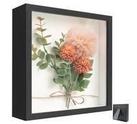 Cadre Photo 3D, Cadre Photo Profond à Remplir 25 x 25 cm, avec Plaque Acrylique Transparente, Cadre Objet 3D Profond 3cm, Cadre Stéréoscopique Carré, Décoration Murale Stéréoscopique, Décorations DIY