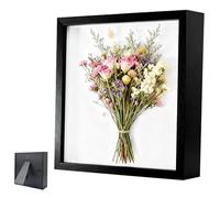 Cadre Photo 3D, Cadre Photo Profond à Remplir 30 x 30 cm, avec Plaque Acrylique Transparente, Cadre Objet 3D Profond 3cm, pour Cadeau de Mariage,Noir