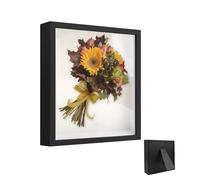 Cadre Photo 3D, DIY Boîte Photo Profond à Remplir 21 x 30 cm, avec Plaque Acrylique Transparente, Cadre D'objet en Carré DIY pour Déco Profond 3cm, pour Fleurs Séchées Artisanat(Noir)