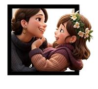 Cadre photo 3D en acrylique coloré de style dessin animé personnalisé pour femme ou mari, souvenir d'anniversaire de mariage, cadeau de Saint-Valentin, souvenir d'amour, décoration d'anniversaire de