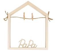 Cadre photo 3D en bois - Papa - Maison - 19 x 15,3 x 2,5 cm