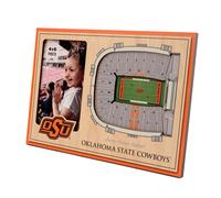 Cadre photo 3D StadiumView des Cowboys de l'Oklahoma de la NCAA YouTheFan - Stade Boone Pickens