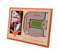 Cadre photo 3D StadiumView des Texas Longhorns de la NCAA YouTheFan - Darrell K Royal - Texas Memorial Stadium 12"""" x 8""""