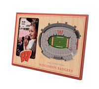 Cadre photo 3D StadiumView des Wisconsin Badgers de la NCAA YouTheFan - Stade Camp Randall