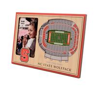 Cadre photo 3D StadiumView des Wolves de NC State de la NCAA YouTheFan - Stade Carter-Finley 12"""" x 8""""
