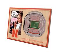 Cadre photo 3D YouTheFan NCAA Nebraska Cornhuskers StadiumView - Memorial Stadium