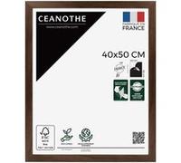 Cadre Photo 40x50 cm CEANOTHE en Bois Marron Convient au A3 de la Collection Design Eternel Verre acrylique Incassable - Fabriqué en France Marron G