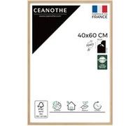 Ceanothe Cadre Photo 40x60 cm Bois Clair Naturel, pour Exposition et Idéal pour Poster Photo Paysages et A3, Collection Essentiel Verre Acrylique Incassable Fabriqué en France