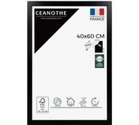 Cadre Photo 40x60 cm CEANOTHE en Bois Noir Convient au A3 de la Collection Design Eternel Verre acrylique Incassable - Fabriqué en France Noir G