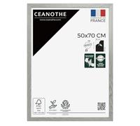 Cadre Photo 50x70 cm Bois FSC Grisé Convient au A2 et Affiche Poster de la Collection Australe Verre acrylique Incassable - Fabriqué en France