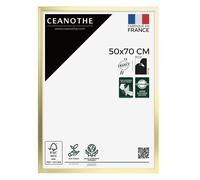 Ceanothe Cadre Photo 50x70 cm Doré Moderne et Elégant Convient au A2 et Affiche Poster Résistant Verre Acrylique Incassable Recyclé - Fabriqué en France