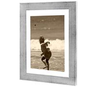 Cadre photo à accrocher - En MDF - 70 x 90 cm - Argent - 40 tailles différentes - Sélectionnables - Sans passe-partout - Ayleen