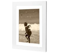 Cadre photo à accrocher - En MDF - 70 x 90 cm - Blanc - 40 tailles différentes - Sélectionnables - Sans passe-partout - Ayleen