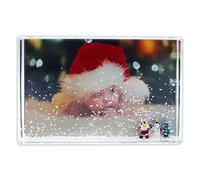 Adventa Cadre photo à paillettes en acrylique transparent 4 x 6 mas (Multi) - Cadeau personnalisé idéal ou décoration d'intérieur