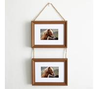 Cadre photo à suspendre de 15,2 cm, double cadre photo créatif pour enfants, cadre photo pour décoration murale (A)