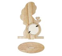 Cadre photo à ultrasons - Bordure en bois rustique - Porte-souvenirs pour femmes enceintes - Décoration pour futurs parents - Cadre photo pour bébé avec design artisanal classique - Rustique