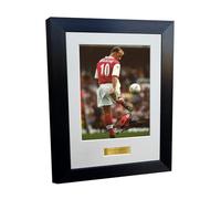 Cadre photo A4 dédicacé de Dennis Bergkamp Arsenal 30,5 x 20,3 cm