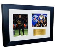 Cadre photo A4 dédicacé de Luis Enrique Paris Saint-Germain PSG Champions League 2025 30,5 x 20,3 cm avec autographe