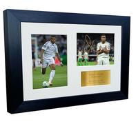 Cadre photo A4 signé Kylian Mbappé Real Madrid avec autographe 30,5 x 20,3 cm - Kitbags & Lockers - Noir - 24 x 33 cm