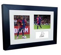 Cadre photo A4 signé Lamine Yamal Barcelona Calma Celebration avec autographe 30,5 x 20,3 cm