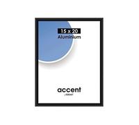 accent by nielsen cadre en aluminium Accent, 15x20 cm, Noir mat