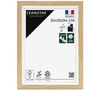 Ceanothe Cadre Photo 20x30 cm/A4 Brut et Blanc Convient au A4 Baguettes avec finition intérieure de la Collection Actual Verre acrylique Incassable Fabriqué en France