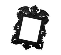 Cadre photo ailes de chauve-souris avec décoration sur le thème d'Halloween Convient pour l'architecture intérieure Style vintage Plastique Chauve-souris Cadre décoratif Halloween