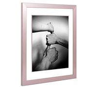 Cadre photo Alice avec passe-partout et verre acrylique, couleur rose, cadre en 60 x 90 cm, taille de l'image 48 x 68 cm