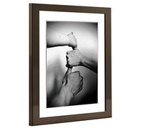 Cadre photo Alice avec passe-partout et verre acrylique I Couleur noir brillant I Cadre de 80x100 cm I Taille d'image 60x84 cm