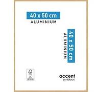 Cadre photo aluminium chêne Accent l.40 x H.50 cm
