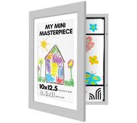 Cadre photo Americanflat 10 x 12,5 pour enfants - Cadre photo chargement frontal - utiliser comme cadre 8,5 x 11 avec passe-partout ou 10 x 1