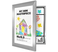 Cadre photo Americanflat 10 x 12,5 pour enfants - Cadre photo chargement frontal - utiliser comme cadre 8,5 x 11 avec passe-partout ou 10 x 1