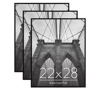 Cadre photo Americanflat 22 x 28 avec fa ade polie - Lot de 3 - Cadre photo coulissant avec moulures modulables - Collection Fusion - Cadre photo