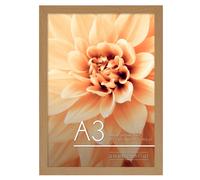 Cadre photo Americanflat A3 en ch ne - Bois composite avec verre incassable - Formats horizontaux et verticaux pour mur - 117 x 165 pouces