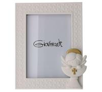 Cadre Photo Ange Communion 13x9 cm résine Blanche Or
