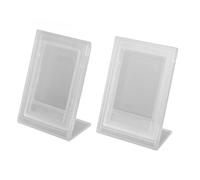 Cadre Photo Autoportant, Décorez Un Cadre Photo Facile à Utiliser en Acrylique en Forme de L pour Mini 12 11 9 8 7 pour Une Photo de 3 Pouces (Transparent)