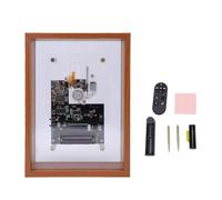 Cadre Photo avec Lecteur de Musique CD, Cadeau Musical | Lecteur CD en acrylique Transparent avec batterie amovible, son HiFi, bureau mural, télécommande