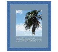 Cadre Photo avec Passe-Partout Bleu Clair pour Image 31x31 cm ou 31 x 31 cm Cadres Bleu Marine, 3 cm de Largeur, Cadre en Bois