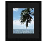 Cadre Photo avec Passe-Partout Noir Cadre Photo Mural pour Image 22x31 / 22 x 31 cm Cadre Noir, 3 cm de Largeur, Cadre en Bois