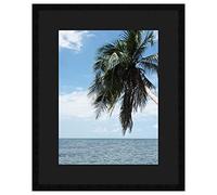 Cadre Photo avec Passe-Partout Noir Cadre Photo Mural pour Image 24x35 / 24 x 35 cm Cadre Noir, 2 cm de Largeur, Cadre en Bois