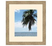 Cadre Photo avec Passe-Partout Peach pour Image 19x29 cm ou 29 x 19 cm Cadres Naturel Beige, 3.5 cm de Largeur, Cadre en Bois