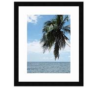 Cadre Photo avec Passe-Partout Super Blanc Cadre Photo Mural pour Image 21x41 / 21 x 41 cm Cadre Noir, 3 cm de Largeur, Cadre en Bois