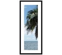 Cadre Photo avec Passe-Partout Super Blanc Cadre Photo Mural pour Image 30x72 / 30 x 72 cm Cadre Noir, 2 cm de Largeur, Cadre en Bois