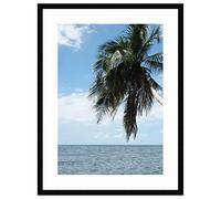 Cadre Photo avec Passe-Partout Super Blanc Cadre Photo Mural pour Image 36x61 / 36 x 61 cm Cadre Noir, 2 cm de Largeur, Cadre en Bois