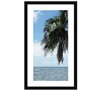 Cadre Photo avec Passe-Partout Super Blanc Cadre photo mural pour image 38x70 / 38 x 70 cm cadre Noir, 3 cm de largeur, Cadre en bois