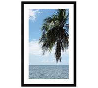 Cadre Photo avec Passe-Partout Super Blanc Cadre Photo Mural pour Image 52x82 / 52 x 82 cm Cadre Noir, 3 cm de Largeur, Cadre en Bois